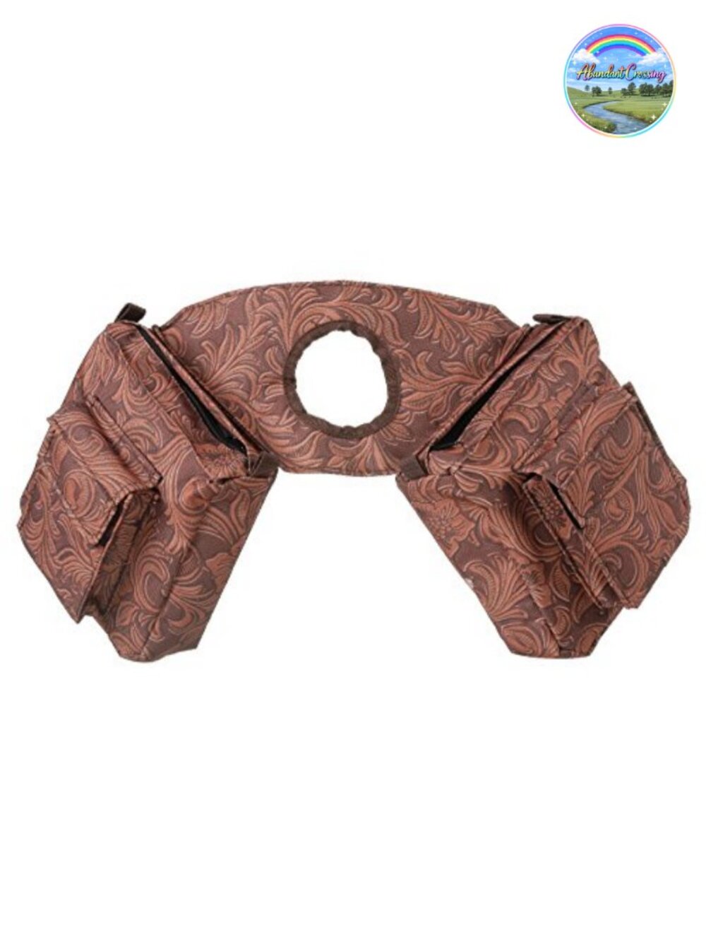 Nylon Equestrian Horn Bag with Zipper Pockets and Grips